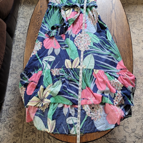 Talbots Voile Hibiscus Maxi Dress Size Women's 2 Petite - Picture 11 of 13